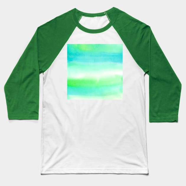 Mint Blended Stripes Baseball T-Shirt by Carolina Díaz